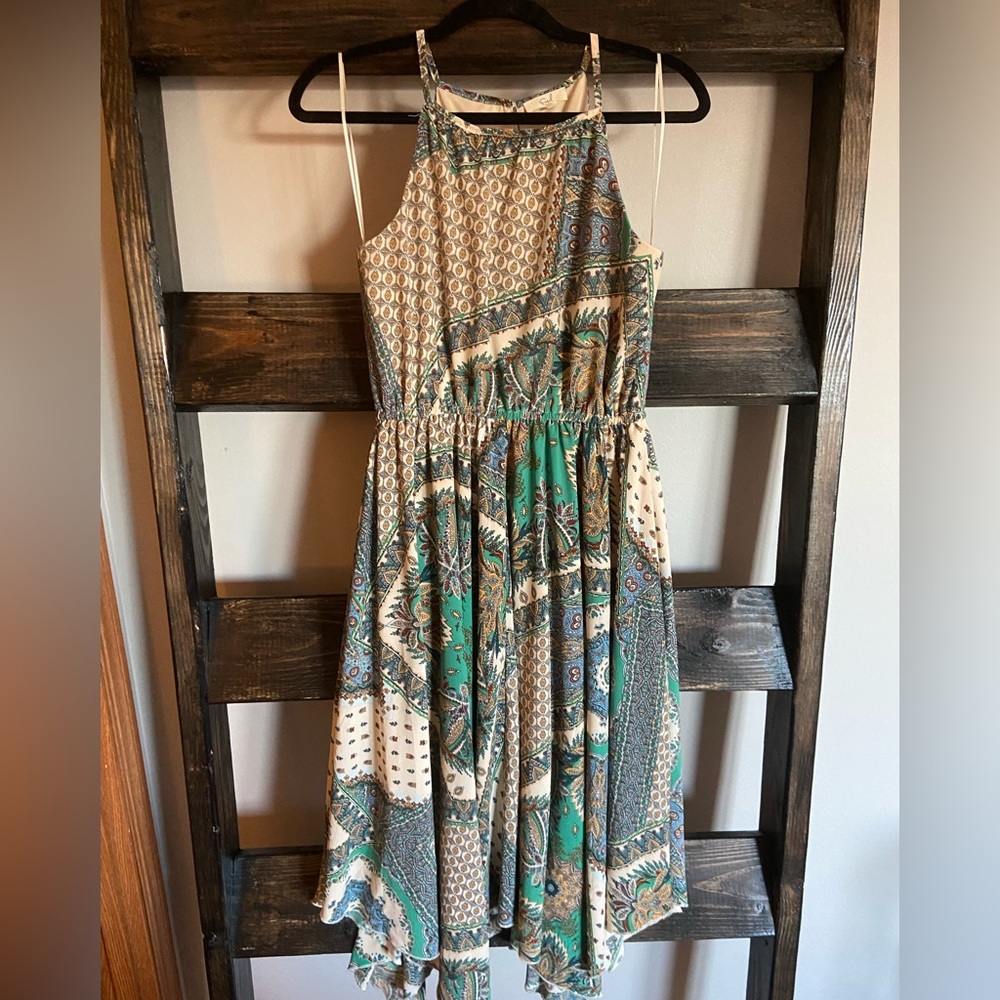 Easel brand, halter patch work dress, LIKE BRAND NEW